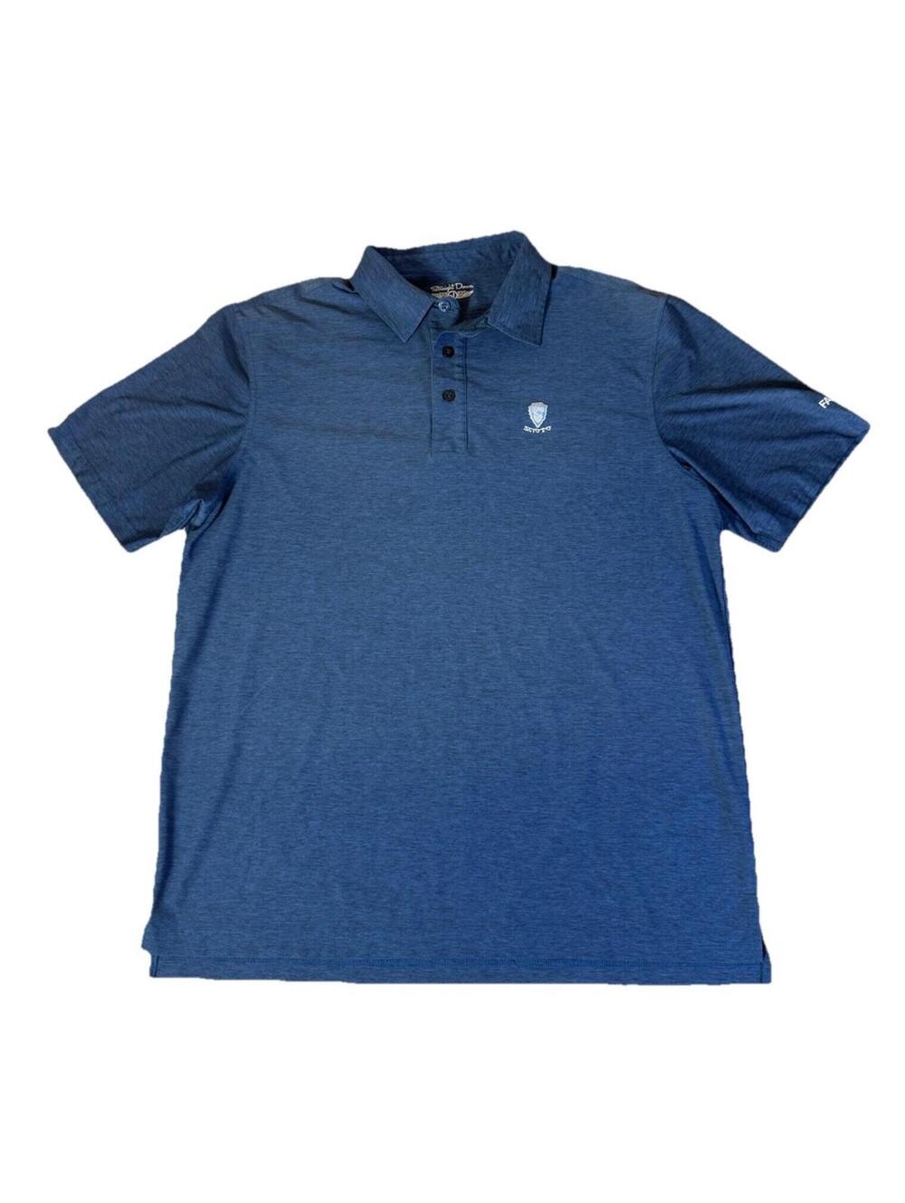 Straight Down Polo Shirt Scioto CC Men’s Size Large Golf Shirt Blue Performance